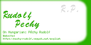 rudolf pechy business card